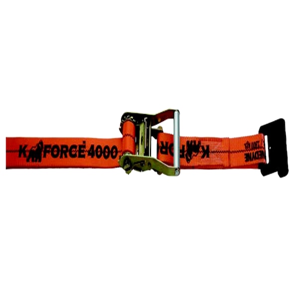 2"x30' K Force Ratchet Strap w/ Flat Hook